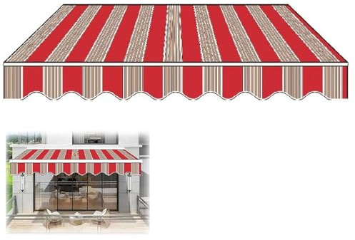 Telo di Ricambio per Tende da Sole Retrattile per Patio, Telo Impermeabile per Tende da Sole, per Patio Esterno, Terrazza(13x8ft/400x250cm)