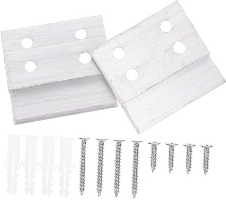 Alipis 2 Pièces Z Supports Muraux French Cleat Aluminium Fixation Solide et Stable pour Miroirs Lourds et Panneaux Décoratifs