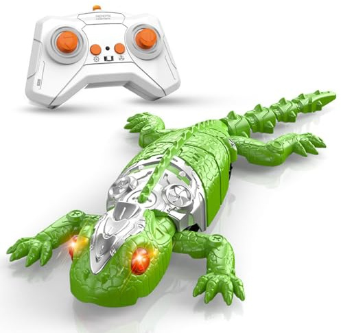 WANWEN Wall Crawler Gecko, Wall Climbing Gecko, Rechargeable, Ce Jouet Peut Grimper sur Les Sols, Les Murs et Le Verre, Ce Qui en Fait Un pour Les Enfants de 4 à 12 Ans (Vert)