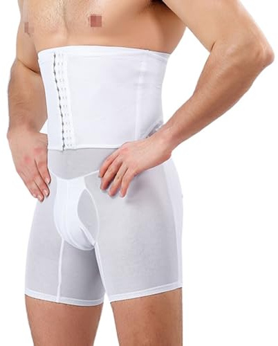 LYGBAOFUL Pantaloncini Modellanti da Uomo per Il Controllo della Pancia Pantaloncini Dimagranti per Le Gambe Slip Intimo a Vita Alta Compressione per Il Sollevamento del Sedere Cintura Addominale