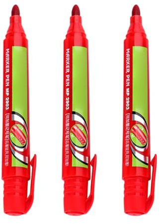 Generisk permanent markör, 3 stycken oljebaserade snabbtorkande vattentät, lämplig för, trä, metall, duk, keramik, tyg, stenmålning, däck, sten och doodling