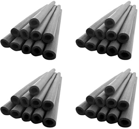 Tacdas 48 Fundas de Espuma para Poste de Trampolín, Reemplazo de Acolchado de Trampolín, Fundas Protectoras para Trampolín, Tubo de Espuma Negro