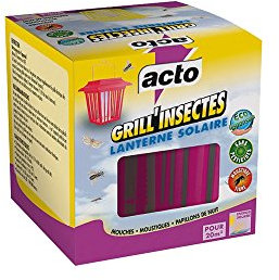 ACTO Grill’Insectes - Lanterne Solaire Energie Solaire Contre Les Mouches, Les moustiques et Les Papillons de Nuit | LAMP5