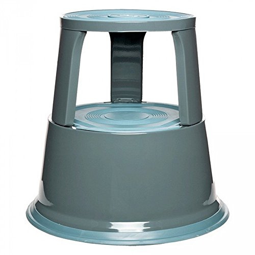 BRB Rollhocker aus Stahlblech, 3 Lenkrollen, Höhe 430 mm, Tragkraft 150 kg, lichtgrau