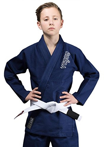 Venum, Contender Kinder BJJ Kampfanzug (Free Weiß belt included), Unisex Kinder, C0, Marineblau
