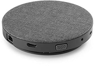 aiino AirHub - Hub USB C avec chargeur Qi sans fil, 11 en 1, adaptateur multiport, type C PD (87 W), 3 ports USB 3.0, VGA, HDMI 4K, Gigabit Ethernet RJ45, lecteur numérique et MiniSD, prise audio