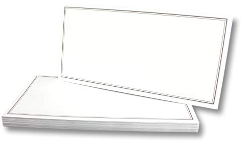 Trauer Papiere by GUSTAV NEUSER 150x Beileidskarten ohne Text - Würdevolles Motiv zweifach schwarzer Trauerrand - Trauerkarte in 21 x 10,5 cm DIN Lang - schlichte Kondolenzkarte Beileid