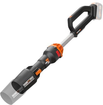 WORX Nitro WG543.9 Souffleur de Feuilles sans Fil 20 V avec Batterie et Chargeur, souffleurs pour l'entretien de la pelouse de Seulement 1,7 kg, Moteur sans balais sans Fil, Outil Uniquement