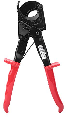 Ratchet Kabelsax 240mm², kraftig kabelavbitare för koppar och aluminium, ergonomisk, halksäker, med säkerhetslås, perfekt för elektriker och industribruk