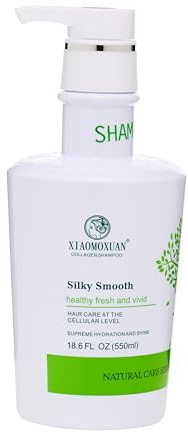 Xiaomoxuan Organic Tea Tree Shampoo with Collagen - Deep Cleansing for Dry Hair, Itchy or Oily Scalp, Silicone & Sulphate-Free Formula, 550ml