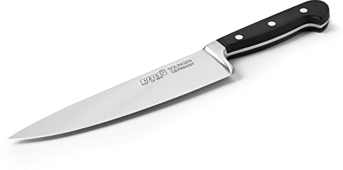 HEISO Kochmesser - handgeschmiedet in Solingen - rostfreie 21cm Klinge - Chefmesser mit extremer Schärfe - mit kostenlosem Nachschleifservice