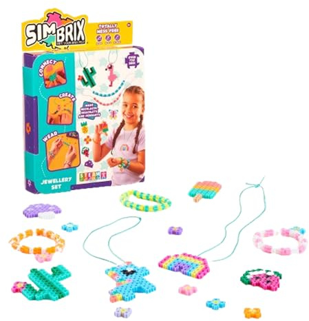 Bizak Simbrix Connect & Wow Schmuck-Set, Bausatz zur Herstellung von Schmuck ohne Bügeleisen, Wasser oder Klebstoff, Spielzeug für Jungen und Mädchen ab 5 Jahren, (64008000)