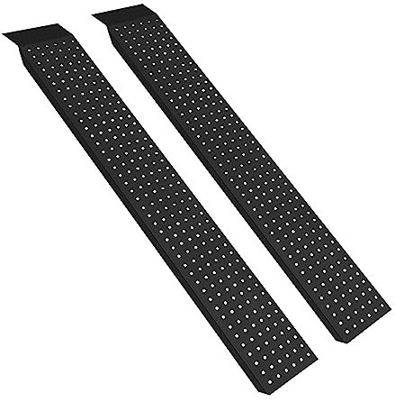 NAIZY 2X Rampa di Carico in Acciaio, 135 cm | Max 400 kg | Zincata | Antiscivolo per Auto Moto Quad PKW, Nero