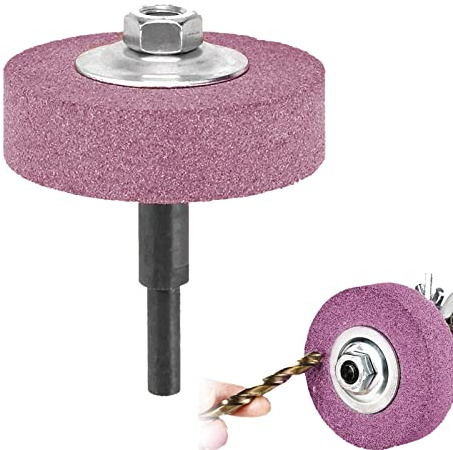 BEROZA Adaptador de muela abrasiva y piedra de molienda para taladro, cambio de taladro eléctrico en máquina de rectificar, 75 mm OD 10 mm ID luz roja adecuado para pulido mate de metal