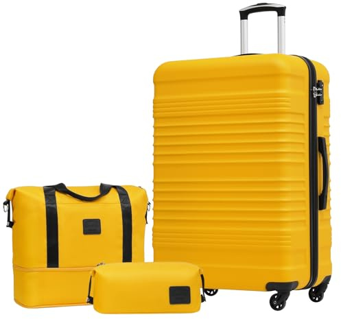 COOLIFE Koffer Set 3tlg: Luggage Set 28 Zoll Groß Hartschale Koffer TSA