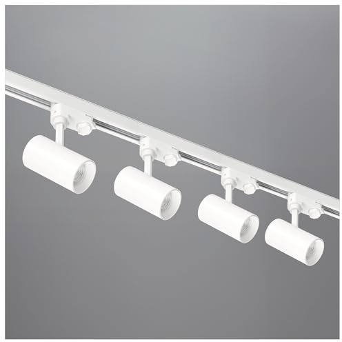 3-Phasen-Schienen-Set NEXTRACK - Schienensystem Komplett-Set mit 4x GU10 Spots und 2m Schiene + Stromversorgung + Kappe (Weiß, Schiene 2 Meter)