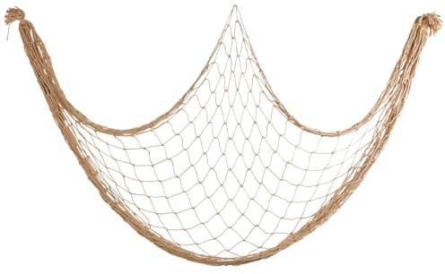 Cobee Red de pesca decorativa, 100 x 200 cm, red de pesca decorativa para niños, decoración de pared, playa, temas, fotos, decoración de pared, estilo mediterráneo, red, decoración de salón, fondo