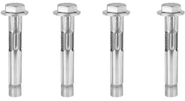 Leliafleury M6*70 Expansion Screw Bolts 4Pcs Stainless Steel Anchor Bolts External Hex Nut Expansion Sleeve for Wall Brick Concrete Masonry Fixings