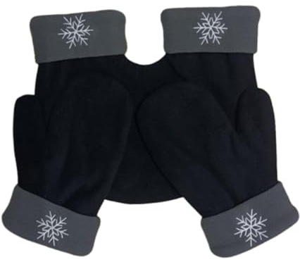 QKCQQTS Guantes de Mano para Dos Personas, Guantes cálidos para Parejas, Guantes de Navidad para Parejas, Guantes para Dos Personas (One Size,Black-01)
