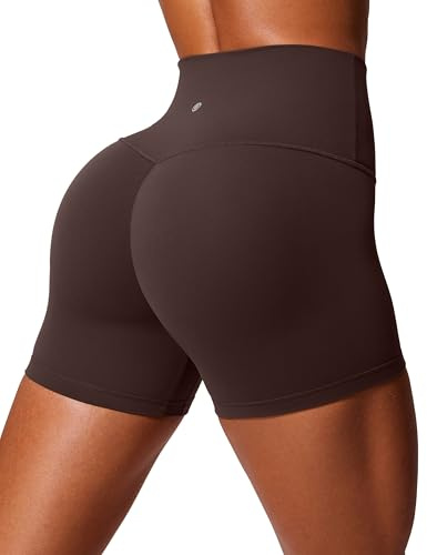 CRZ YOGA Secretsculpt Biker Shorts 4 Hot Fudge Brown X-Small