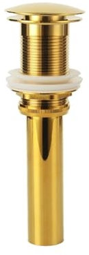 WaschbeckenstöPsel Becken Waschbecken Pop Up Ablaufventil for Badezimmer Neue Ablauf Stopper Bad Befestigung Messing Set Schwarz Chrom Waschbecken Bounce Filter Pop-Up-Beckenstopfen(Golden NO overflow
