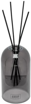 SCHÖNER WOHNEN-Kollektion Raumduft Mod. SW-Kollektion luxuriöser Diffuser mit zedernholz raumparfüm natürliche Duftstäbchen nachfüllbar Glas Ø 7,5 x 14 cm Grau Schwarz