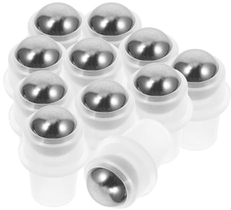 WOONEKY 20 Piezas Recambio Bola Roll on Para Aceites Esenciales Insertos De Acero Inoxidable Para Botellas Roll-on Recargables Ajuste Al Cuello Interior a Prueba De Fugas Reutilizables