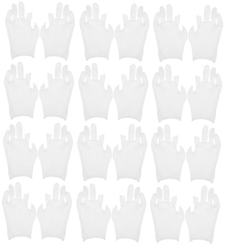 VALICLUD 12 Paare Baumwollhandschuhe Fingerlos Arbeitshandschuhe Feuchtigkeitsspendend Weiche Baumwollhandschuhe für Damen und Herren Atmungsaktiv Komfortabel für Trockene Hände