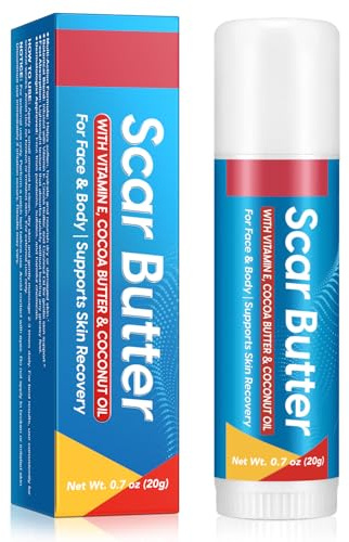 Scar Cream - Reducing Scars & Helping the Skin Barrier | Enriched with Vitamin E, Cocoa Butter & Coconut Oil | Scar Removal Cream Ideal for Surgical, C-Section, Burn & Acne Scars | Scar Gel 20g