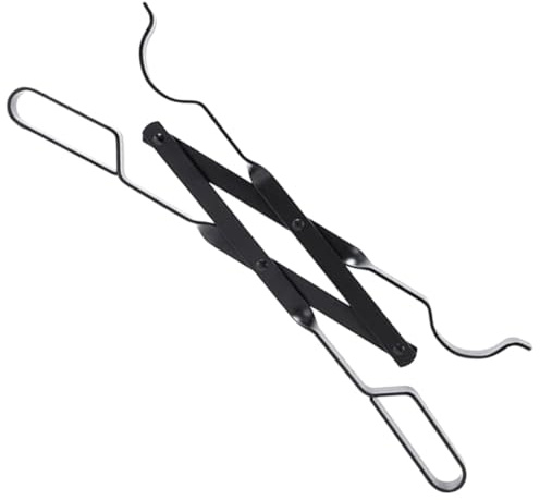 Lurrose Pinza per Legna Pieghevole in Metallo Presa Forte Pinza per Stufa Portatile per Uso Interno ed Esterno Utensile Multiuso per Barbecue Campeggio e Grigliate