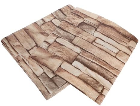 HOLIDYOYO Pegatinas 3D Autoadhesivas para Pared de Ladrillo Blanco 20 Piezas Papel Tapiz Removible y Resistente Textura Realista para Decoración de Salón Dormitorio y Comedor