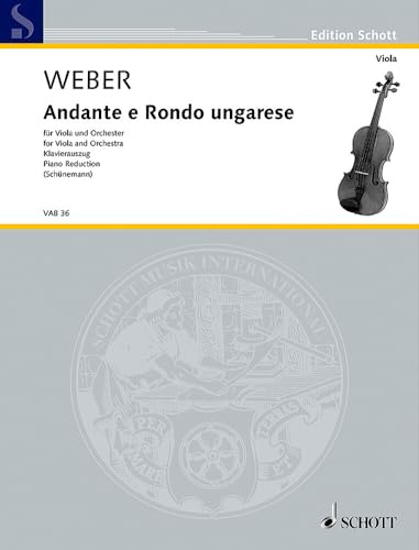 Andante und Rondo ungarese: Viola und Orchester. Klavierauszug mit Solostimme. (Edition Schott)