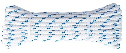 Corda,Treccia Multiuso - Antica Corderia Marra, matassa 8mm, 10 m, bianca con segnalino azzurro