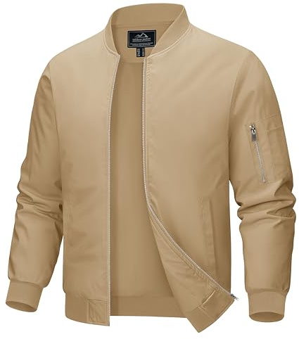 MAGCOMSEN Herr Windbreaker övergångsjacka Casual lätt bomberjacka armé pilotjacka Blouson lediga jackor höstjacka pilotjacka med ärmficka