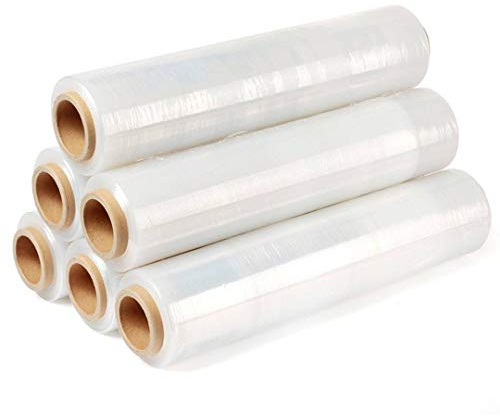 LPF dieLUFTPOSLTERFOLIE - Stretchfolie 500mm Transparent Strechfolienrolle - Wickelfolie - Handstretchfolie 23my 500mm Verpackungsmaterial - Verpackungsfolie - Folie Für Möbel - Umzugsfolie