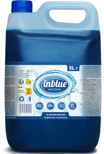 CAMPI InBlue 5L – Sanitärflüssigkeit & Toilettenzusatz für Campingtoilette – 2in1 Camping WC Chemie für Frisch & Abwassertank – Camping Toiletten Flüssigkeit für Wohnwagen & Wohnmobil