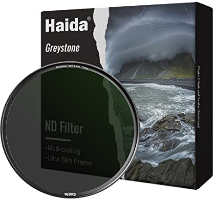 Haida Filtro ND64 de 55 mm de densidad neutra de 6 paradas, filtro de lente multicapa con anillo exterior dorado