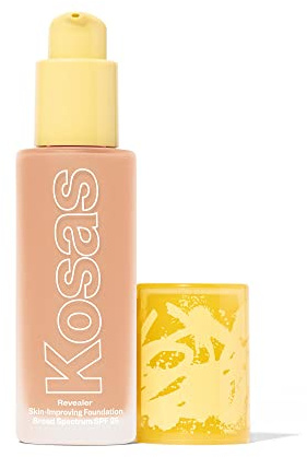Kosas Revealer Liquid Foundation SPF 25 – Medium Buildable Coverage, Hydrating Natural Glow Finish, Light Cool 180