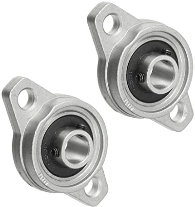 PATIKIL KFL000 10mm Zinco Lega Auto Allineante Cuscino Blocco Flangia Cuscinetto per Macchina 2pz