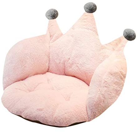 YJZQ Stuhl-Sitzkissen Rundes Dicke Stuhlauflage mit Rückenkissen Hängesessel Kissen Niedriglehner Auflagen Rattanmöbel Kissen für Indoor Outdoor Zuhause Büro Yard Garten (ROSA1, 40 x 55 cm)