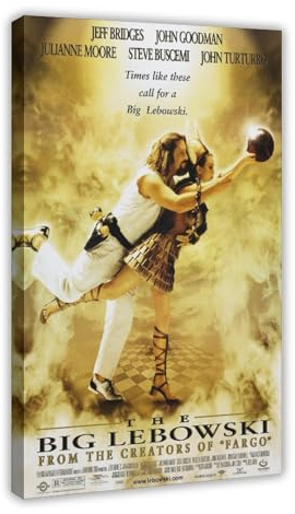 DESHVA The Big Lebowski – Filmposter auf Leinwand, Poster, Wandkunst, Dekor, Bild, Gemälde für Wohnzimmer, Schlafzimmer, Dekoration, Rahmen-Stil, 20 x 30 cm