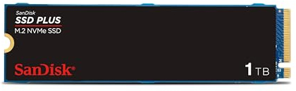 SanDisk SSD PLUS M.2 NVMe SSD 1 TB (M.2 2280, PCIe Gen 3.0, einfache Installation, Western Digital Dashboard, 3 Jahre Garantie)