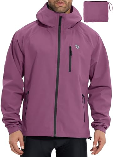 BALEAF Veste de cyclisme pour homme - Imperméable et respirante - Veste de randonnée - Coupe-vent - Veste légère - Veste de pluie - Veste de cyclisme