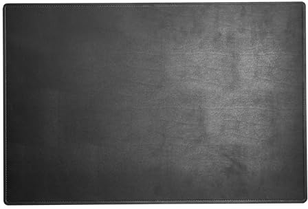 SPRINTIS - Schreibtischunterlage Leder schwarz 60 x 40 cm,Schreibtischmatte aus recyceltem Naturleder, Tischunterlage aus Lederfür Büro und Home Office