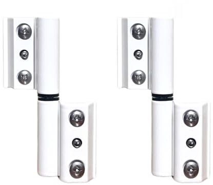 Sivenci - Pack de 2 Bisagras Deslizantes Serie Europea | Bisagra de 2 Cuerpos Perfil Cámara Europea | Bisagra Para Perfil de Aluminio | Apertura Interior Izquierda | Color Blanco