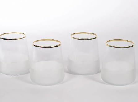 Rakle Juego de Vasos Exclusivo Nish – 4 Piezas – Vasos para Refrescos y agua