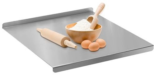 Stainless Steel Chopping Board for Kitchens, Cutting Board with Counter Lip