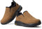 FitVille Zapatillas Sin Cordones Hombre Ancho Casual Mocasines Zapatos Senderismo Antideslizantes Slip-on Walking Sneakers para Pies sensibles Hinchados Marrón Duna 44.5 EU X-Ancho