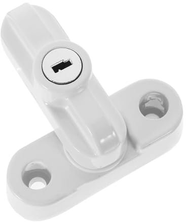 OSALADI Cerradura Tipo T para Ventana Bloqueo Extra de Aleación y Tornillos de Fijación para Seguridad en Puertas y Ventanas Correderas