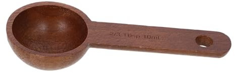 Cabilock Cuchara Medidora Para Café De Madera De Nogal Negro 10 Ml, Cuchara Medidora De Cocina Resistente, Utensilio De Madera Para Té y Especias, Adecuado Para Hogar y Profesionales Del Café